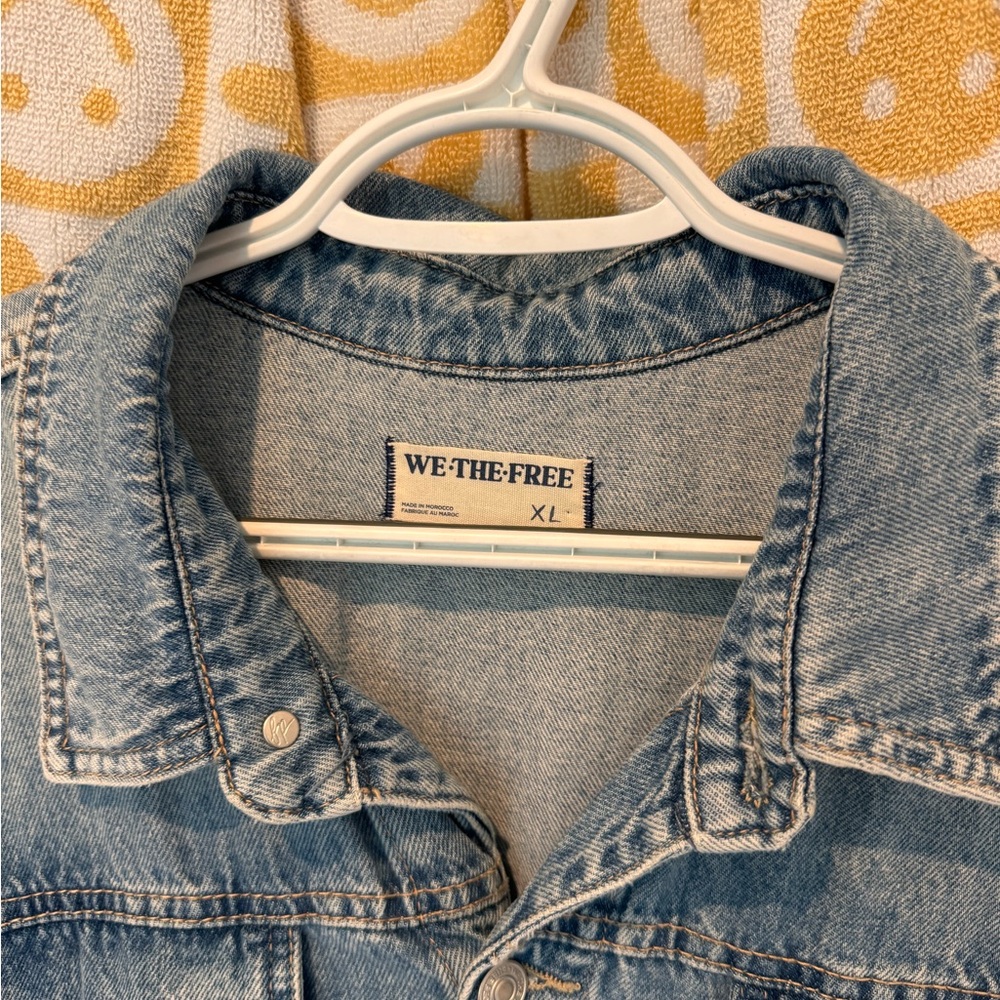 Free people denim romper. Size xL. Worn once.